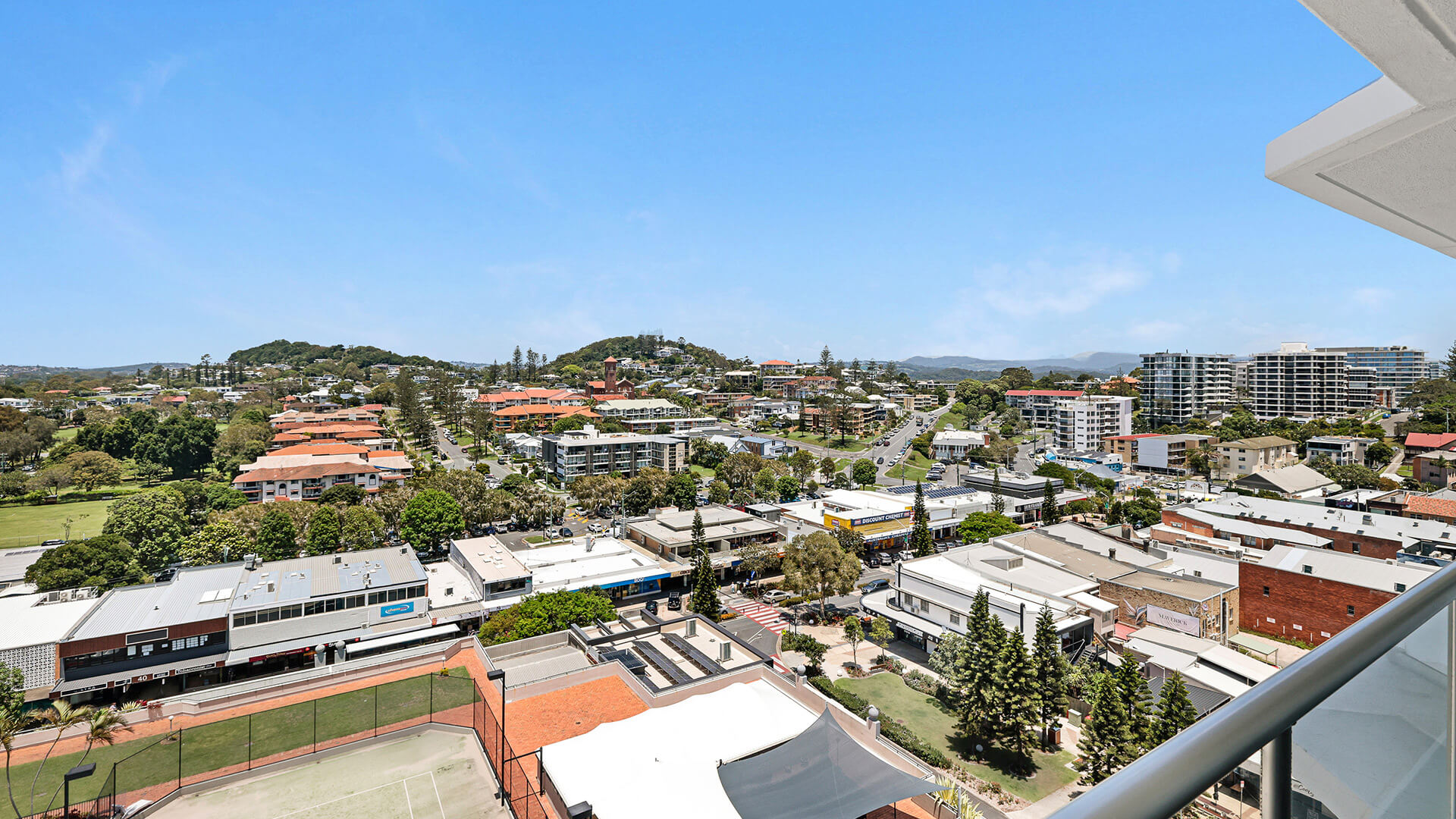 Scenic Coolangatta outlook from the 2 Bedroom Pool View Apartment at ULTIQA Points North.