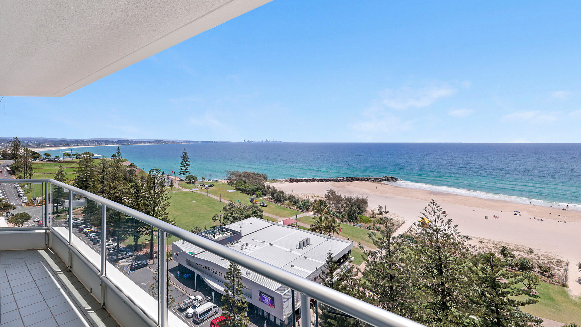 Stunning ocean and beach views from the Deluxe 2 Bedroom Centre Front Apartment at ULTIQA Points North.
