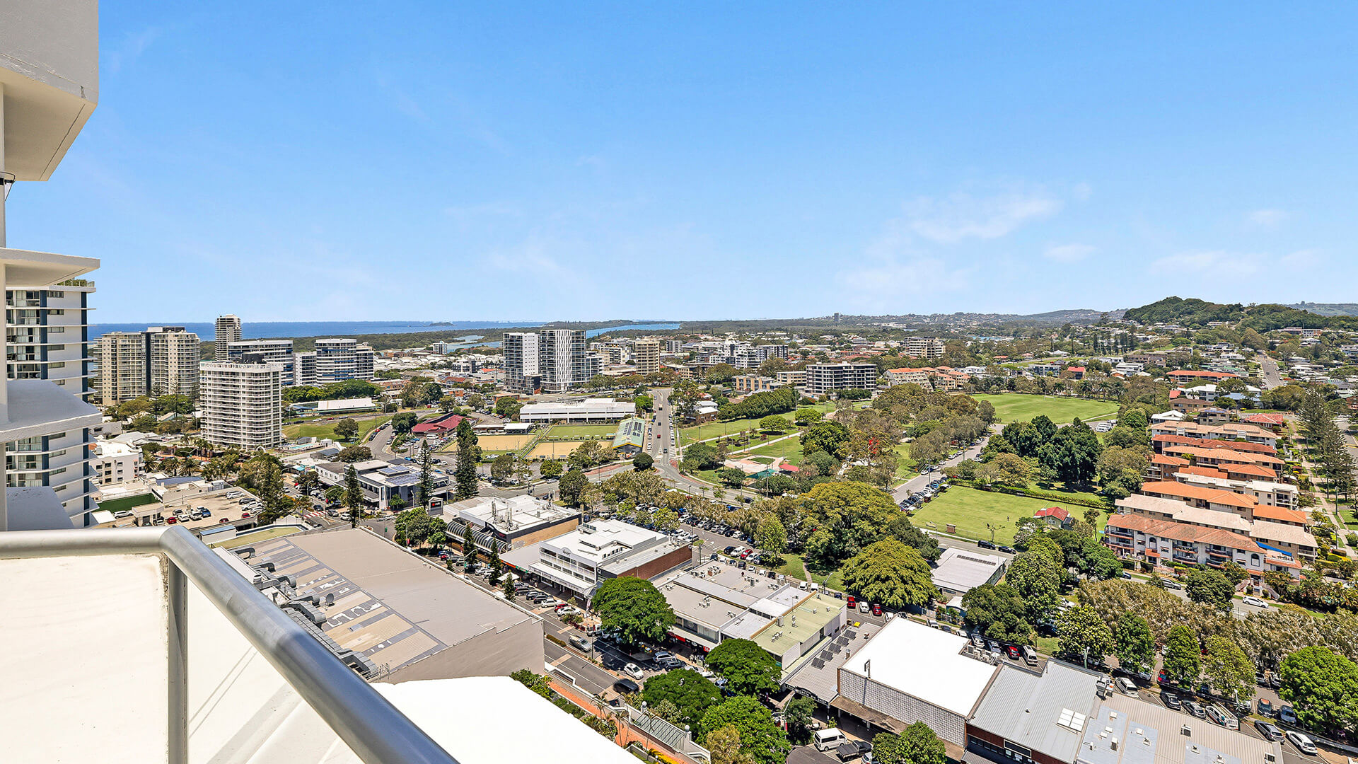 Panoramic Coolangatta skyline views from your ULTIQA Points North balcony.